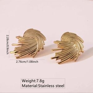 Elegant Gold Stainless Steel Earrings